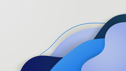 Bloob Layer white blue Colorful abstract design background