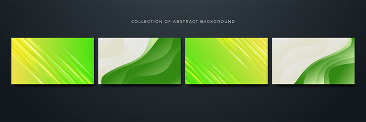 Stripes wave green abstract colorful design background
