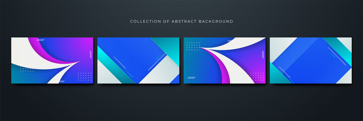 Geometric Gradient blue purple Colorful abstract design background