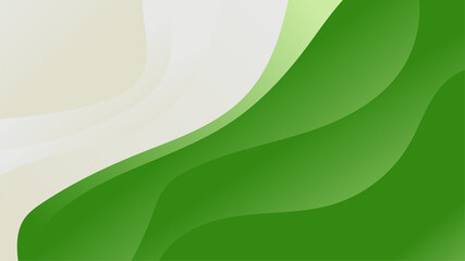 Gradient wave green abstract colorful design background