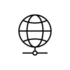 Network thin line icon. Modern vector illustration.