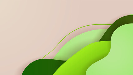 Bloob Layer green Colorful abstract design background