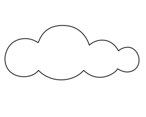 Cloud, natural phenomenon - vector linear illustration for coloring pages, logo or pictogram. Outline. Cloud weather phenomenon sign or icon
