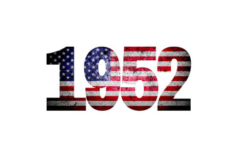 vintage 1952 united state of america flag 