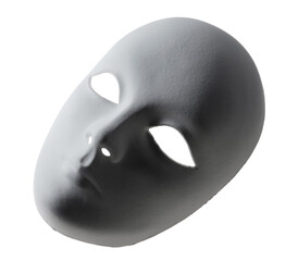 Plaster Venetian mask on white