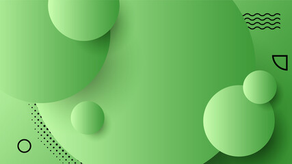 Gradient Circle green colorful abstract design background