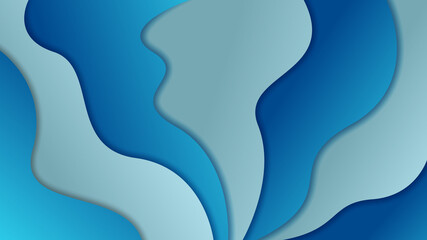 wave layer blue Colorful abstract design background