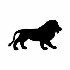 lion vector icon, lion silhouette design