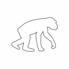 monkey vector icon, monkey silhouette design