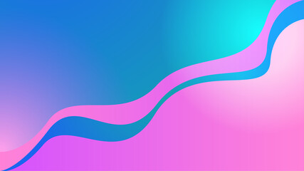 gradient wave pink blue Colorful abstract design background