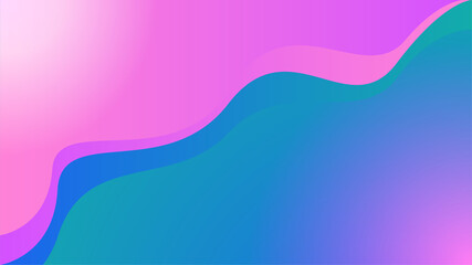 gradient wave pink blue Colorful abstract design background