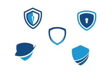 Shield logo design vector template.