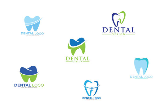 Dental Clinic Dental Logo Abstract design vector template in linear style. Dentist stomatology doctor doctor Logotype concept icon.