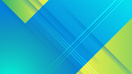 Modern gradient blue green Colorful abstract design background