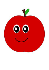 Apfel mit Gesicht