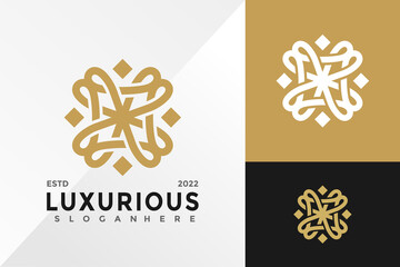 Fototapeta na wymiar Luxury Ornament Logo Design Vector illustration template