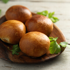 Traditional homemade savory Russian pies