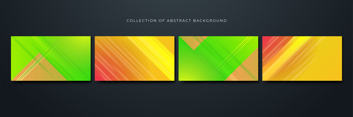 Modern gradient yellow green Colorful abstract design background