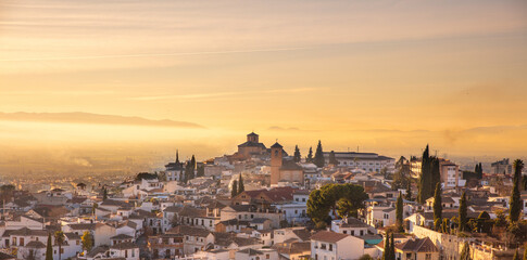 panorama view of Granada city