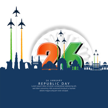 26 January-Happy Republic Day of India celebration.