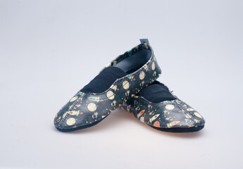 leather shoes closeup isolated on white background