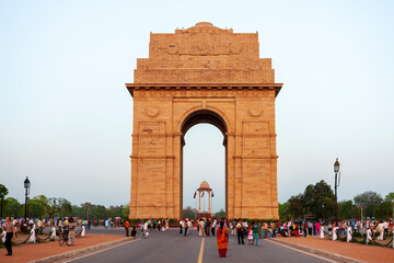 Fototapeta na wymiar Sunset at India Gate, New Delhi, India