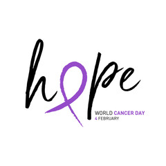 Fototapeta premium 4 february world cancer day concept design vector illustration