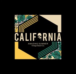 Los Angeles, California Amazing Summer Vintage typography for t-shirt print , vector illustration