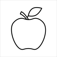 Apple Icon isolated on white background. Apple Icon page symbol for your web site design. Apple Icon Vector illustration. EPS 10