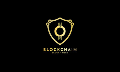 Crypto coin logos. Initial letter O logo, icon - Vector Digital money, block chain, finance symbol. Connect technology and digital, gold currency data concept for your corporate identity