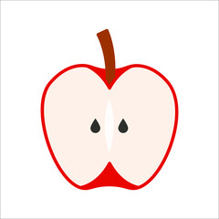Apple Icon isolated on white background. Apple Icon page symbol for your web site design. Apple Icon Vector illustration. EPS 10