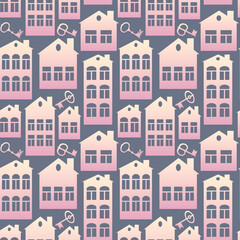 Fototapeta premium real estate (rent or sale) - houses and keys. Design element. architecture, minimalism
