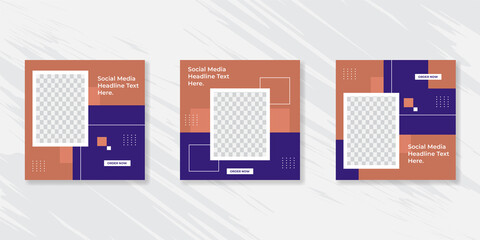 Editable Post Template Social Media Banners for Digital Marketing. Promotion Brand Fashion or furniture