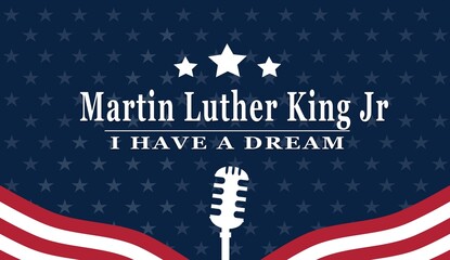 Martin Luther King Day illustration background	 - obrazy, fototapety, plakaty