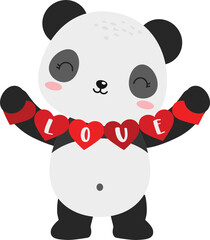 Valentine Panda Bear
