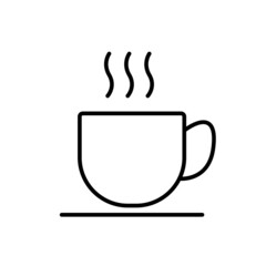 Coffee cup outline icon.