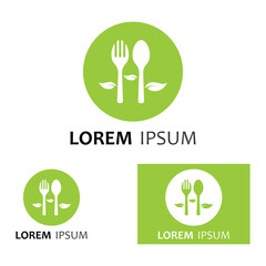 spoon,fork,and knife icon logo vector design template