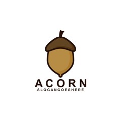 Acorn Logo Template Design Vector, Emblem, Design Concept, Creative Symbol, Icon