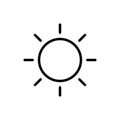 light and weather outline icon.