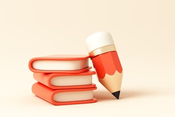 3D rendering of education theme concept illustration