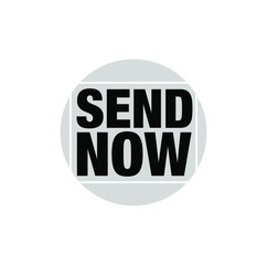 see now text sticker. See now written on round shape.