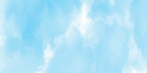 Watercolor paper textured illustration for design, vintage card, retro templates. Creative light sky blue shades aquarelle background. Smooth colors wet effect hand drawn canvas