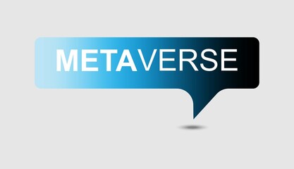 Metaverse banner isolated on grey background. Vector illustration