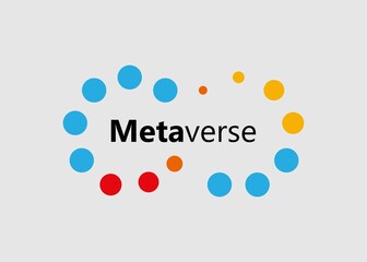 METAVERSE text on infinity balls design concept. Vector illustration