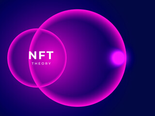 NFT cryptocurrency digital background design concept
