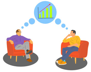 Men discussing business