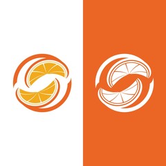 Orange logo design Vector icon