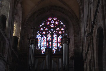 Fototapeta premium stained glass window in church