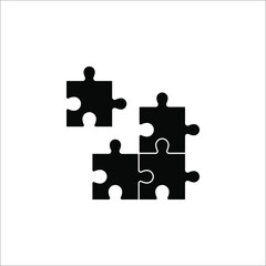 Obraz premium Puzzle icon vector graphic illustration. Puzzle icon for website design, logo, app, and ui. Vector file. EPS 10.