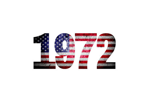 vintage 1972 united state of america flag